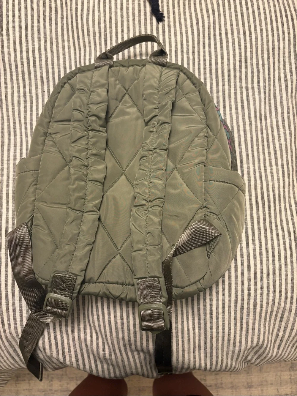 Vera Bradley Quilted Olive Mini Backpack